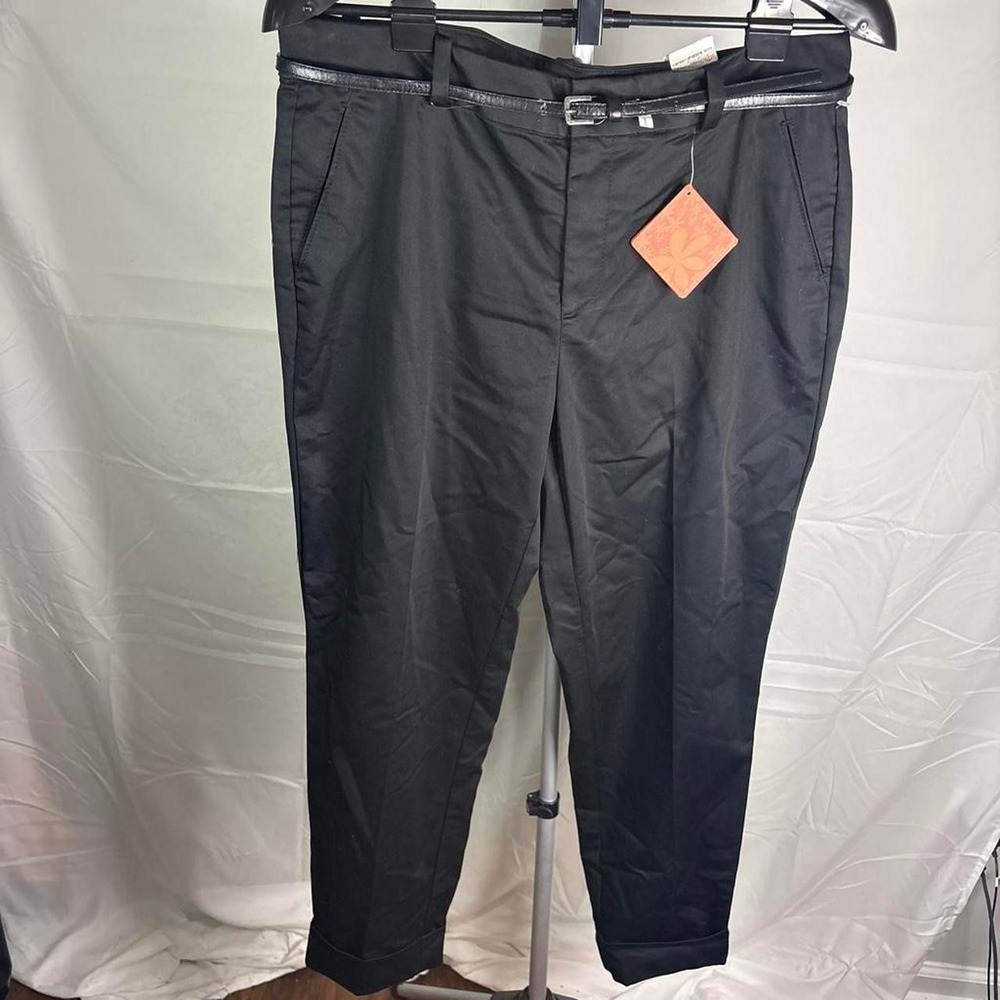 NWT women's Dockers black tailored pants with belt